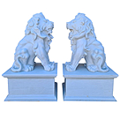 imagem do produto Par de Escultura de Le�o Sentado 100cm - EML423