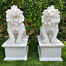 imagem do produto Par de Escultura de Le�o Sentado 100cm - EML423