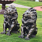 imagem do produto Par de Escultura Le�o Sentado 80cm EBZ525 Equil�brio e Eleg�ncia