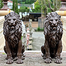 imagem do produto Par de Escultura Le�es em Bronze 130cm EBZ612 Presen�a e Sofistica��o