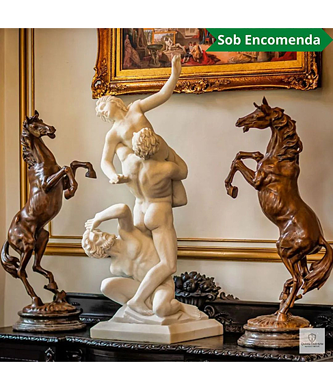 imagem de Par de Esculturas de Cavalo em Bronze 108cm - EBZ567