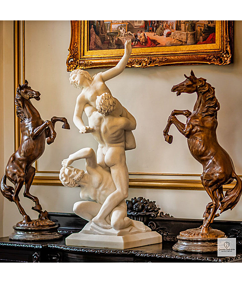 imagem de Par de Esculturas de Cavalo em Bronze 108cm - EBZ567