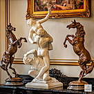 imagem do produto Par de Esculturas de Cavalos em Bronze 108cm EBZ567 Impon�ncia e Eleg�ncia