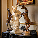 imagem do produto Par de Esculturas de Cavalos em Bronze 108cm EBZ567 Impon�ncia e Eleg�ncia