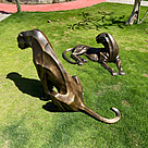 imagem do produto Par de Esculturas Jaguar em Bronze 85cm EBZ568 For�a e Sofistica��o