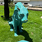 imagem do produto Par de Esculturas Jaguar em Bronze 90cm EBZ568VE For�a e Eleg�ncia