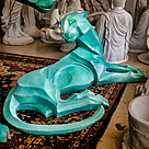 imagem do produto Par de Esculturas Jaguar em Bronze 90cm - EBZ568VE