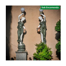 imagem do produto Par de Esculturas Lady Lumin�ria M�rmore Green 190cm - EMP619 Alto Padr�o