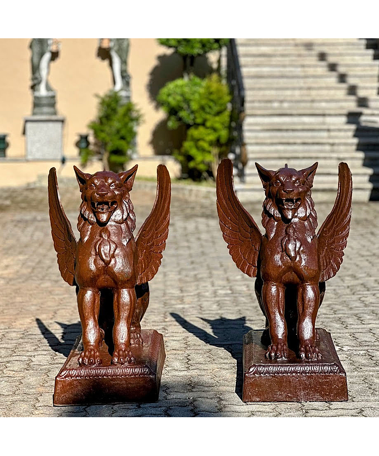 imagem do produto Par de Esculturas Quimera 95cm EF410P Misticismo e Eleg�ncia