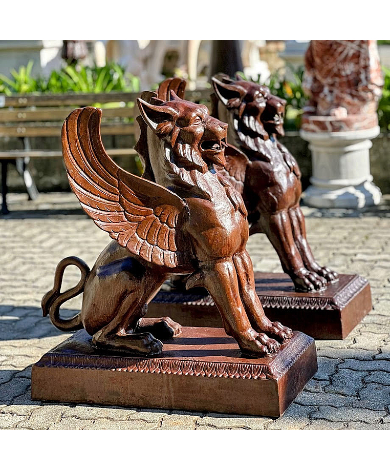 imagem do produto Par de Esculturas Quimera 95cm - EF410P