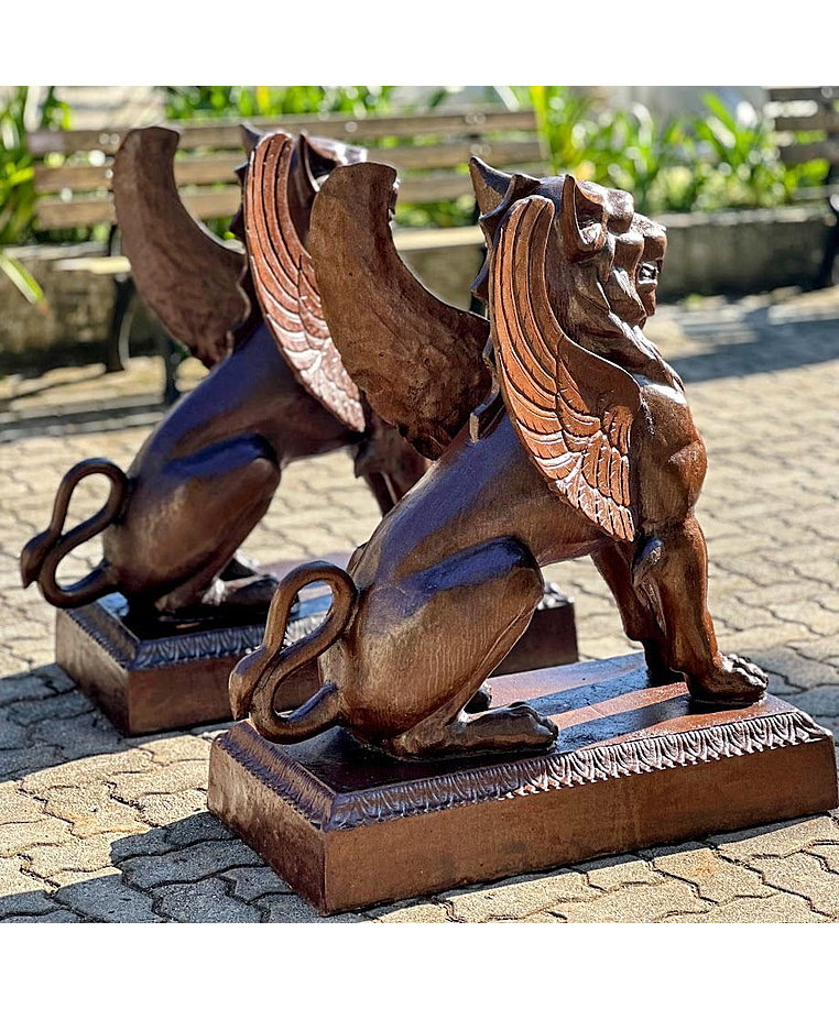 imagem do produto Par de Esculturas Quimera 95cm - EF410P