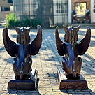 imagem do produto Par de Esculturas Quimera 95cm - EF410P