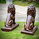 imagem do produto Par de Le�o em Ferro Fundido 100cm EF406P Presen�a e Eleg�ncia Cl�ssica