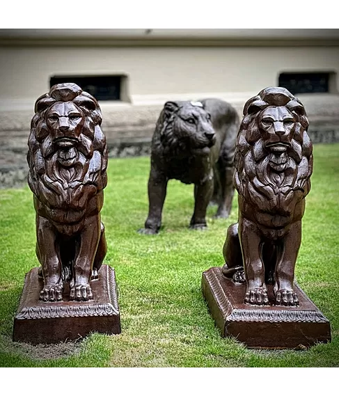 imagem de Par de Leão Ferro Fundido 100cm - EF406P