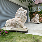 imagem do produto Par de Le�o Rosa Sentado 120cm  EMP461 Jardins de Luxo