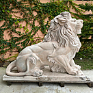 imagem do produto Par de Le�o Rosa Sentado 120cm  EMP461 Jardins de Luxo