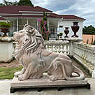 imagem do produto Par de Le�o Rosa Sentado 120cm  EMP461 Jardins de Luxo