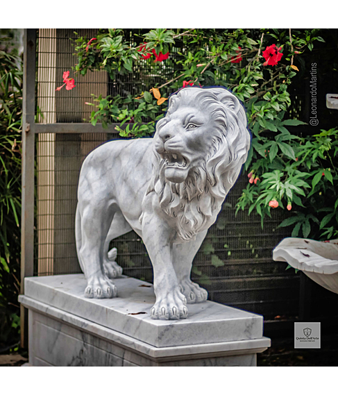 imagem de Par de Lees Andando em Mrmore Branco 145cm - EMP706