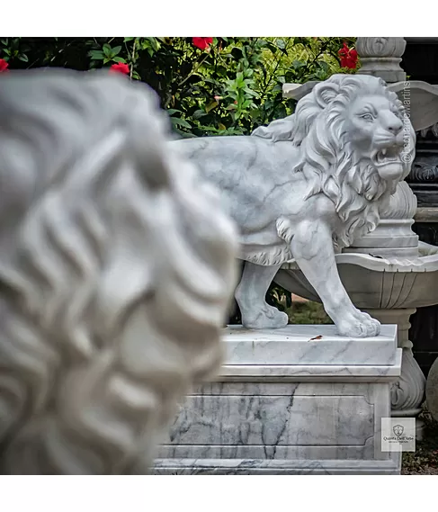 imagem de Par de Lees Andando em Mrmore Branco 145cm - EMP706