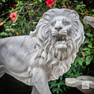 imagem do produto Par de Le�es Andando em M�rmore Branco 145cm - EMP706 Presen�a Majestosa