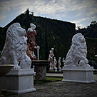 imagem do produto Par de Le�es com Bola 200cm M�rmore Branco EMP464 Eleg�ncia e Nobreza