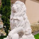 imagem do produto Par de Le�es com Bola 200cm M�rmore Branco EMP464 Eleg�ncia e Nobreza