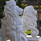 imagem do produto Par de Le�es com  Bola 200cm M�rmore Branco - EMP464