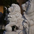 imagem do produto Par de Le�es com  Bola 200cm M�rmore Branco - EMP464