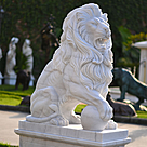 imagem do produto Par de Le�es com  Bola 200cm M�rmore Branco - EMP464