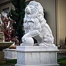 imagem do produto Par de Le�es com  Bola 200cm M�rmore Branco - EMP464