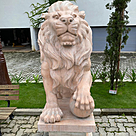 imagem do produto Par de Le�es com Filhote 180cm em M�rmore Rosa com Base EMP451 Nobreza e Exclusividade