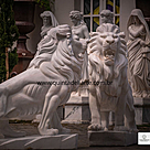 imagem do produto Par de Le�es em M�rmore Branco 150cm - EMP546