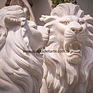 imagem do produto Par de Le�es em M�rmore Branco 150cm - EMP546