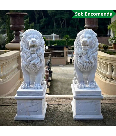 imagem de Par de Lees em Mrmore Branco 155cm - EMP703