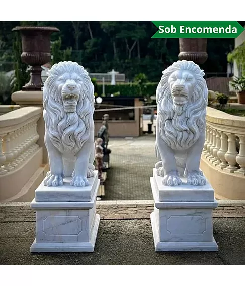 imagem de Par de Lees em Mrmore Branco 155cm - EMP703