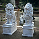 imagem do produto Par de Le�es em M�rmore Branco 155cm - EMP703