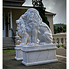 imagem do produto Par de Le�es em M�rmore Branco 155cm - EMP703