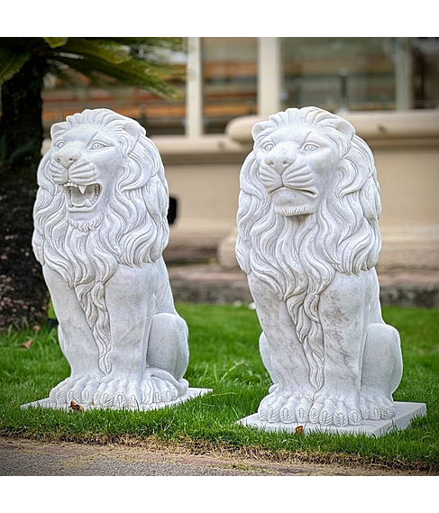 imagem de Par de Lees em Mrmore Branco 90cm  - EMP705