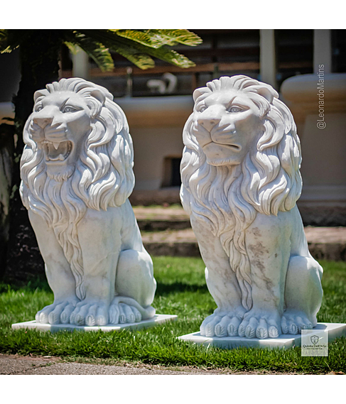 imagem de Par de Lees em Mrmore Branco 90cm  - EMP705