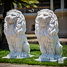 imagem do produto Par de Le�es em M�rmore Branco 90cm  - EMP705
