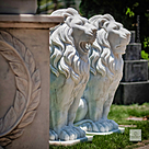 imagem do produto Par de Le�es em M�rmore Branco 90cm  - EMP705