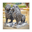 imagem do produto Par de Le�es em M�rmore Preto 155cm - EMP704