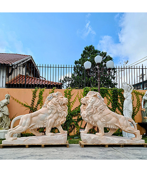 imagem de Par de Lees em Mrmore Rosa 145cm - EMP449