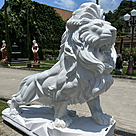 imagem do produto Par de Le�es Grande em M�rmore Branco 200cm EMP606 Impon�ncia Monumental