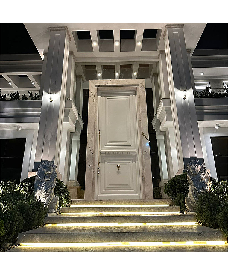 imagem do produto Par de Le�es Pal�cio das Laranjeiras 120cm + 40cm de Base - EMP602 For�a e Eleg�ncia