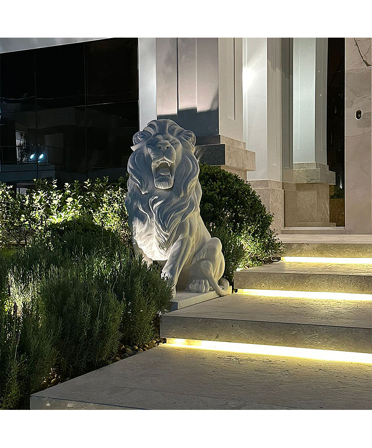 imagem do produto Par de Le�es Pal�cio das Laranjeiras 120cm + 40cm de Base - EMP602 For�a e Eleg�ncia