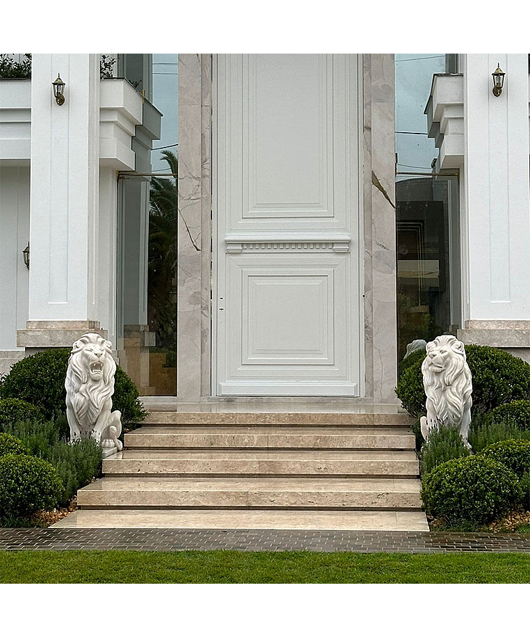 imagem do produto Par de Le�es Pal�cio das Laranjeiras 120cm + 40cm de Base - EMP602 For�a e Eleg�ncia