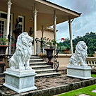 imagem do produto Par de Le�es Pal�cio das Laranjeiras 120cm + 40cm de Base - EMP602 For�a e Eleg�ncia