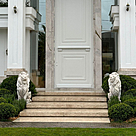 imagem do produto Par de Le�es Pal�cio das Laranjeiras 120cm + 40cm de Base - EMP602 For�a e Eleg�ncia