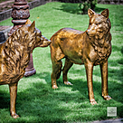 imagem do produto Par de Lobos Escultura em Bronze 104cm EBZ702